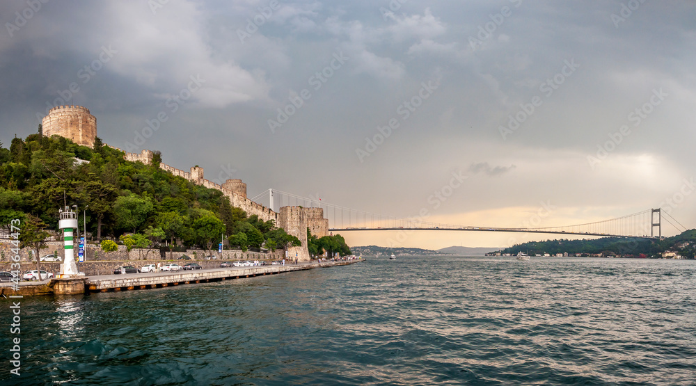 Istanbul Bosphorus and Rumeli Hisari Castle view in Istanbul 