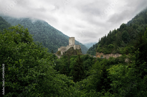 Zil Kale, ancient Byzantine castle among the Pontine mountains in Turkey 
