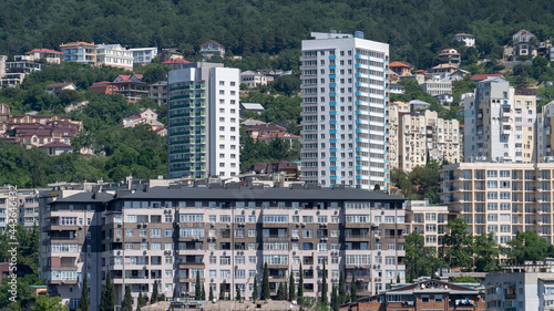 Urban landscape with buildings and architecture. Yalta,