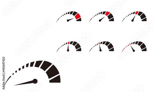 illustration of set speed meter icon