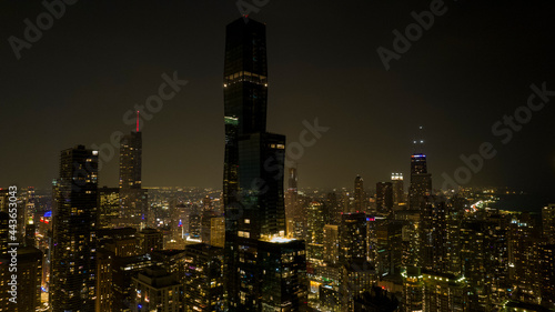 Saint Regis Tower At Night, Chicago Skyline At Night