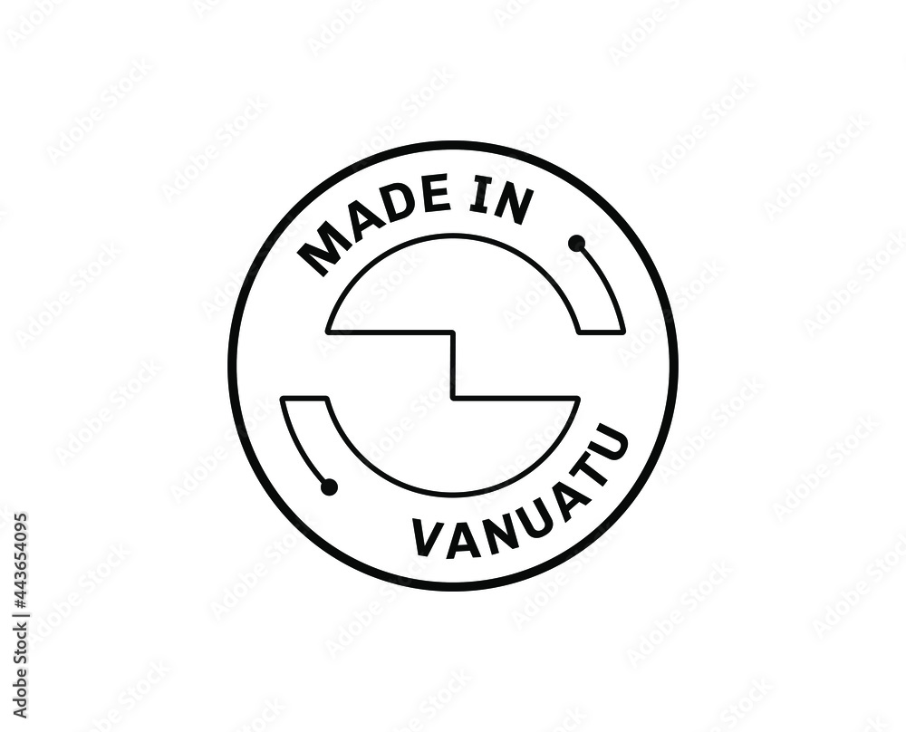Made in Vanuatu for label, stickers, badge Made in Vanuatu for label, stickers, badge