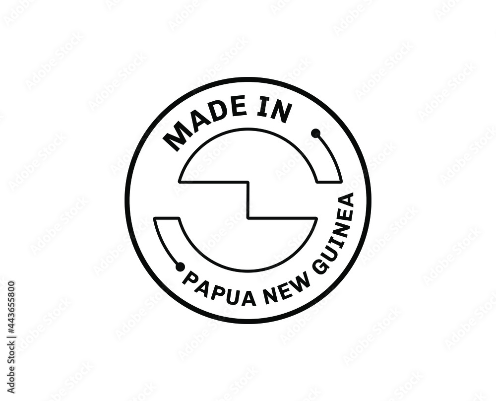 Made in papua new guinea for label, stickers, badge Made in papua new guinea for label, stickers, badge