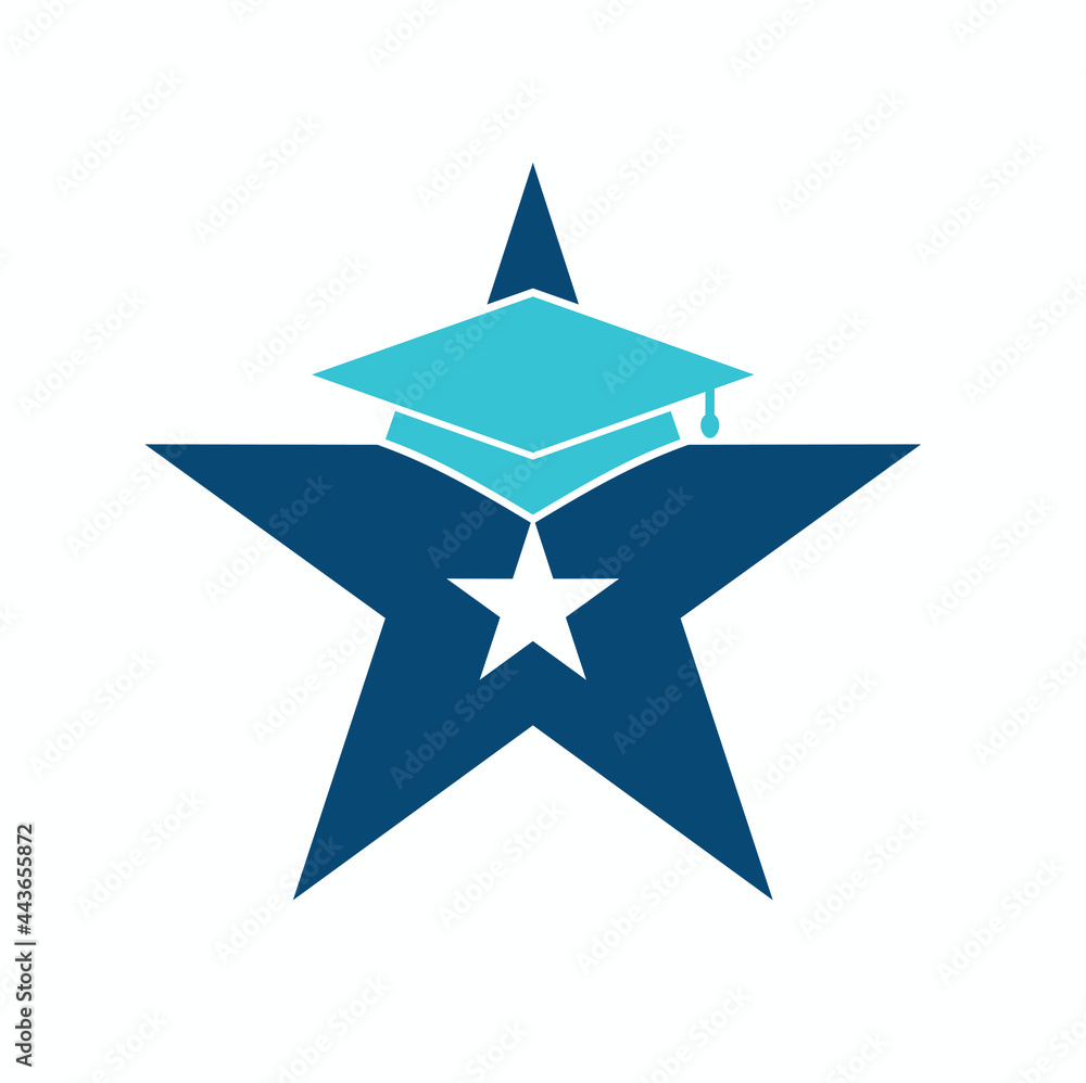 Obraz premium graduation star illustration, vector art.