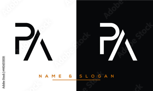PA,  AP,  P,  A  Abstract Letters Logo Monogram