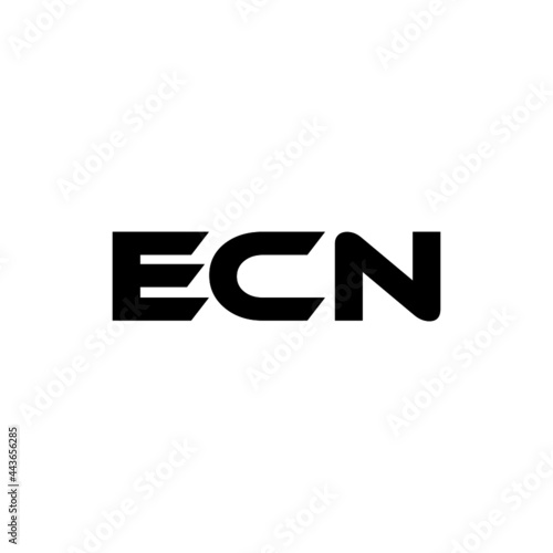 ECN letter logo design with white background in illustrator, vector logo modern alphabet font overlap style. calligraphy designs for logo, Poster, Invitation, etc. © Aftab