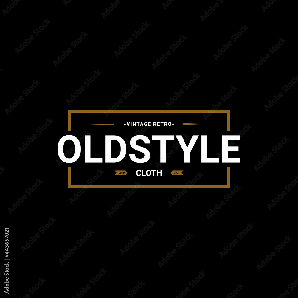 Classic retro vintage label badge logo design suitable for clothes, fabrics, t-shirts, jackets, hoodies and more