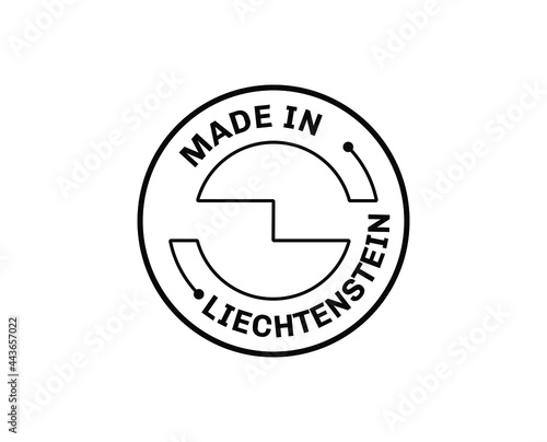 Made in Liechtenstein for label, stickers, badge