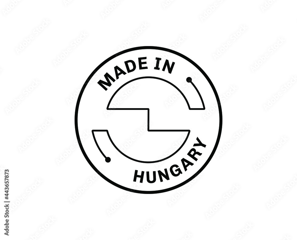 Made in Hungary for label, stickers, badge Made in Hungary for label, stickers, badge