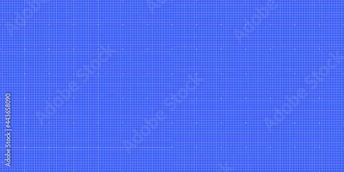 Vector blue print seamless pattern, blue color, squared paper for technical drawings.
