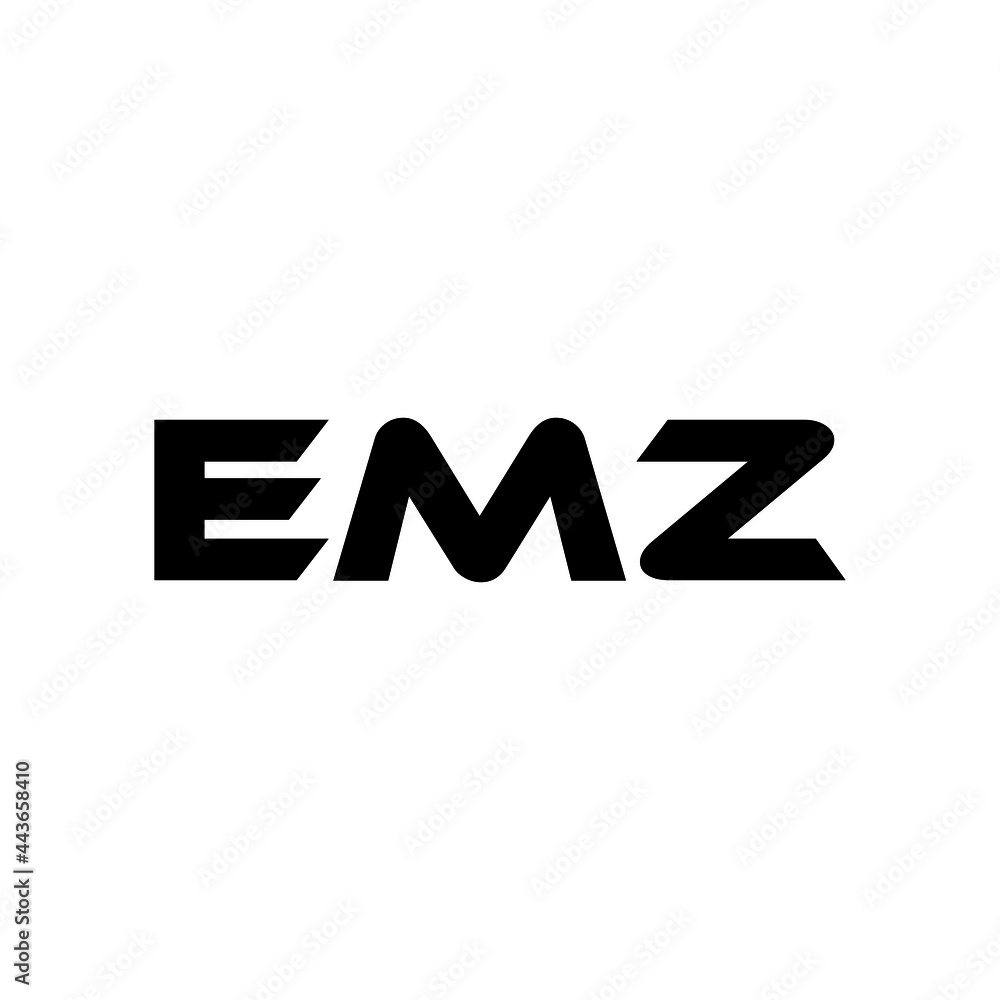 EMZ letter logo design with white background in illustrator, vector logo modern alphabet font overlap style. calligraphy designs for logo, Poster, Invitation, etc.