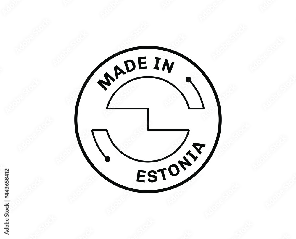 Made in Estonia for label, stickers, badge Made in Estonia for label, stickers, badge