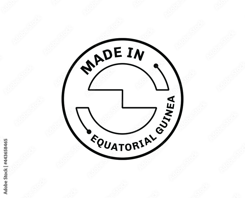 Made in Equatorial Guinea for label, stickers, badge Made in Equatorial Guinea for label, stickers, badge