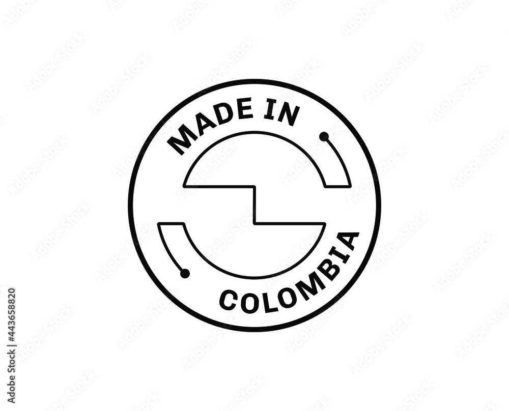 Made in Colombia for label, stickers, badge Made in Colombia for label, stickers, badge