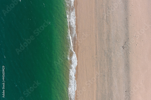 Water and Sand - Slapton Beach in Devon in England