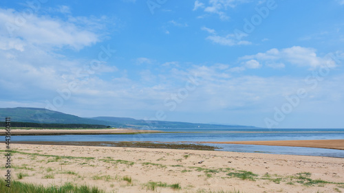 The mouth of Loch Fleet looking north towards Golspie and Ben Bhraggie photo