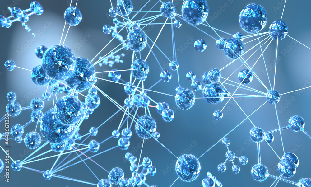 Science images simulate DNA Molecules and atoms or Nucleus. 3D illustration. Science images simulate DNA Molecules and atoms or Nucleus. 3D illustration.