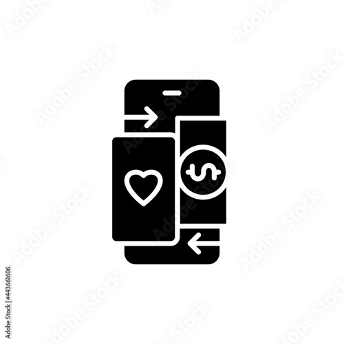 Deposit casino bet line icon. Isolated vector element.