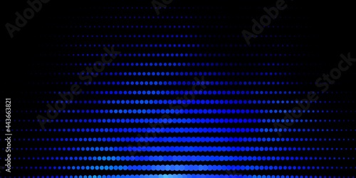 Dark BLUE vector texture with circles. © Guskova