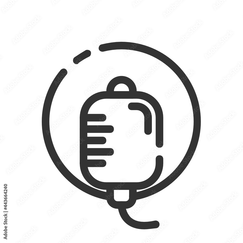 Infusion , Hospital outline icon.