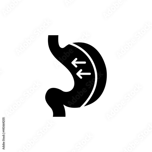Sleeve gastrectomy line icon. Isolated vector element.