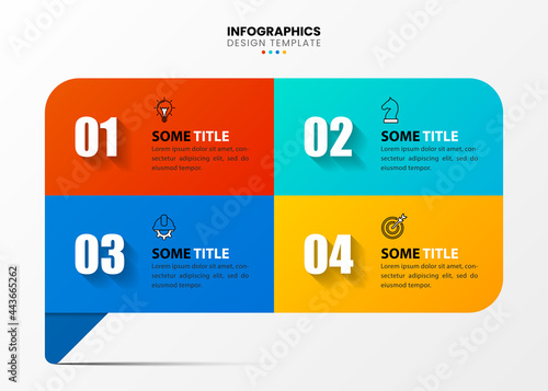 Infographic design template. Creative concept with 4 steps