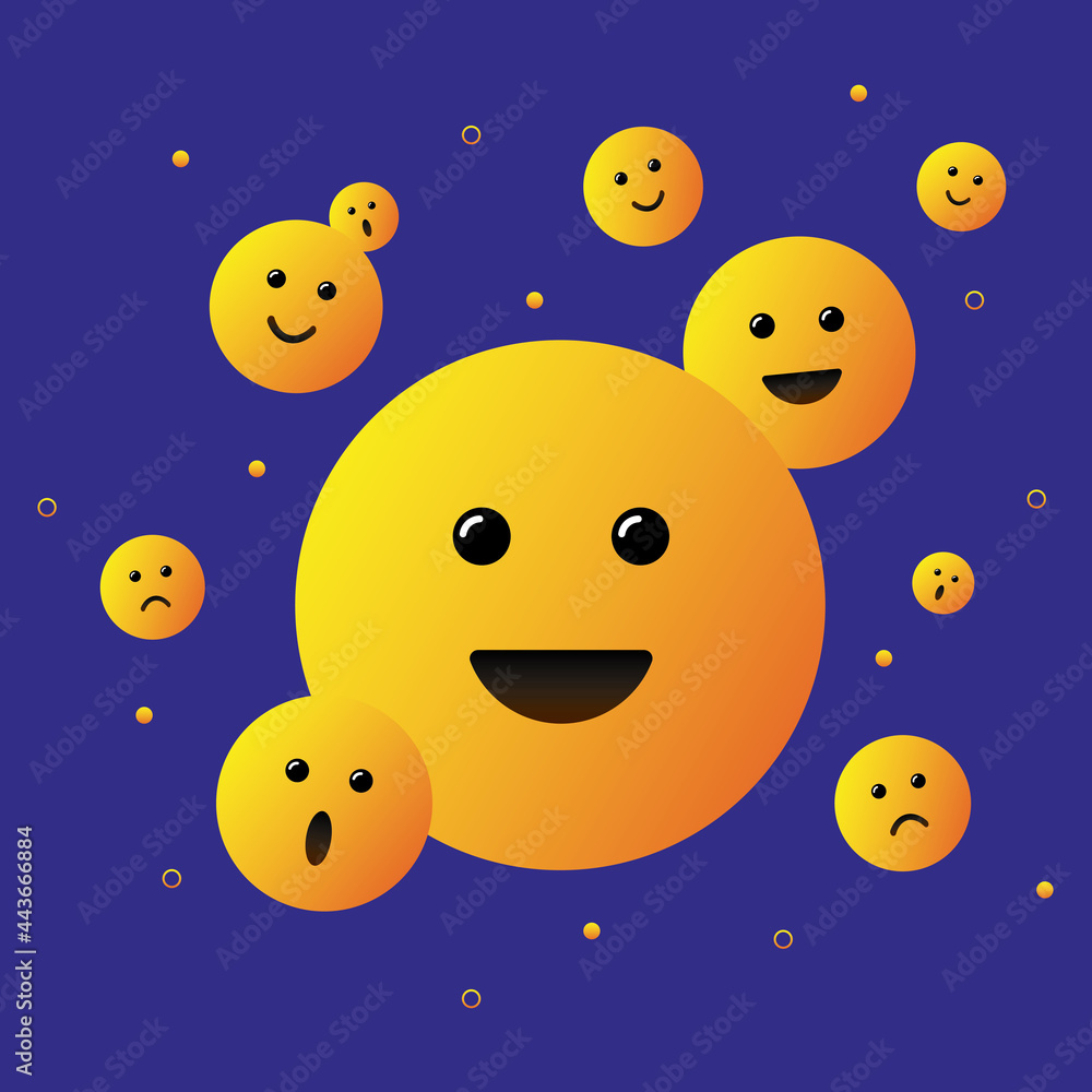Smiley background, emoji background. Vector illustration eps 10 Smiley background, emoji background. Vector illustration eps 10
