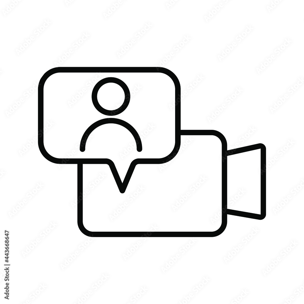 Video conference icon vector set. Video Call illustration sign collection. online training symbol or logo. Video conference icon vector set. Video Call illustration sign collection. online training symbol or logo.