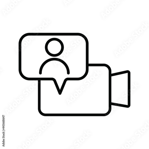 Video conference icon vector set. Video Call illustration sign collection. online training symbol or logo.