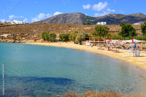 Fototapeta Naklejka Na Ścianę i Meble -  Punda Beach Paros, one of the popular Paros beaches located at the east coast of the island. Cyclades, Greece