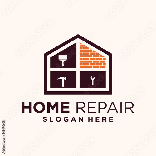 Home repair logo design templates home improvement 