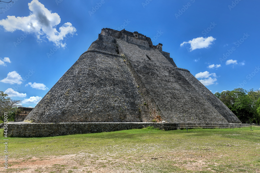 Pyramid of the Magician - Uxmal, Mexico. Pyramid of the Magician - Uxmal, Mexico.