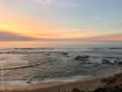 California beach sunset, Bay Area Oceanside, San Mateo county coast, Pescadero State Beach, Bean Hollow state beach, San Gregorio, Northern California, Pacific Ocean