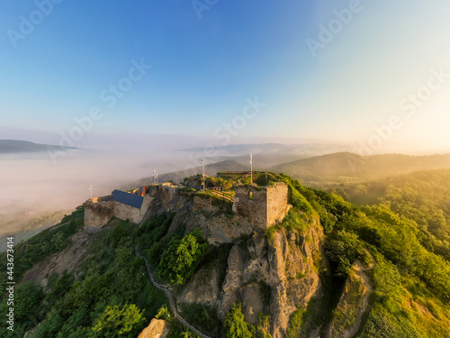 Castle of sirok in Matra Mountains Hungary. Amazing historical fort was built in 12 th century. This place was part of the Hungarian history. It was more owner and more war here.