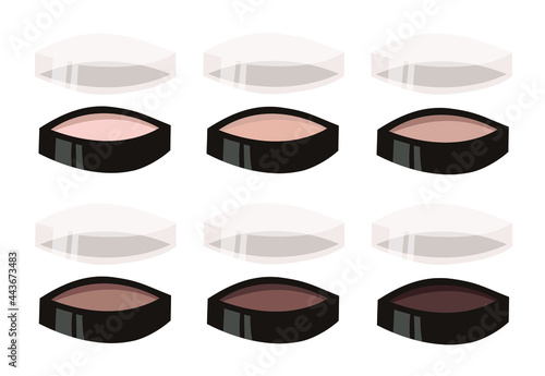 Hand Drawn Cartoon Fashion Illustration Makeup Tools Liquid Сorrector. Vector Set Drawing Beauty Products Сoncealers. Art Work Collection Decorative Cosmetics Skin Tone