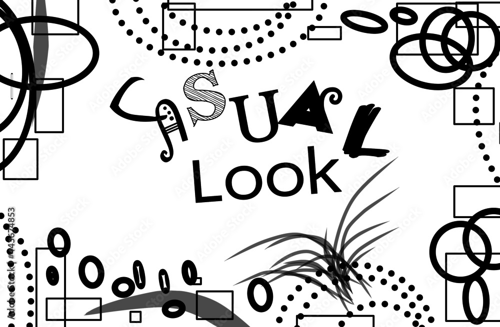 Abstract vector that says casual look