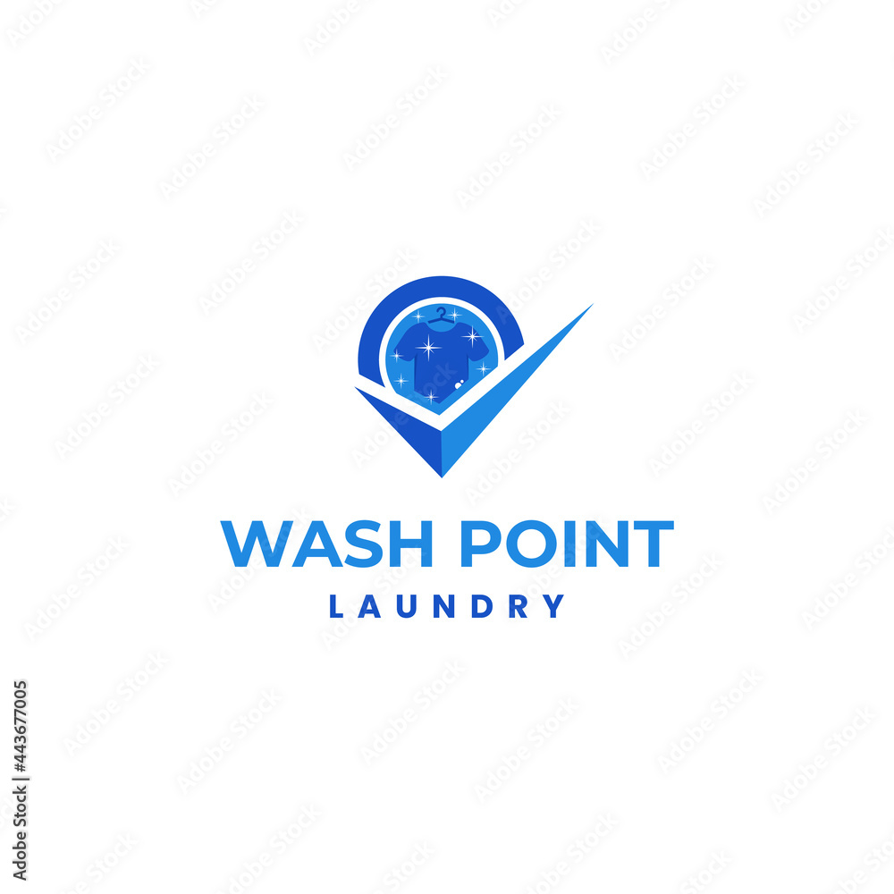 point laundry logo design illustration point laundry logo design illustration
