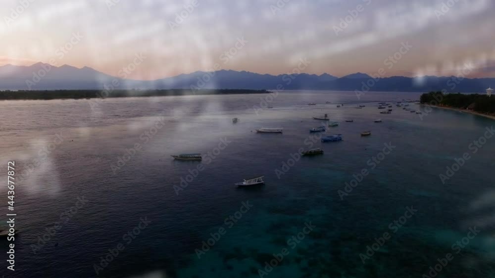 Animation of data processing over landscape Animation of data processing over landscape