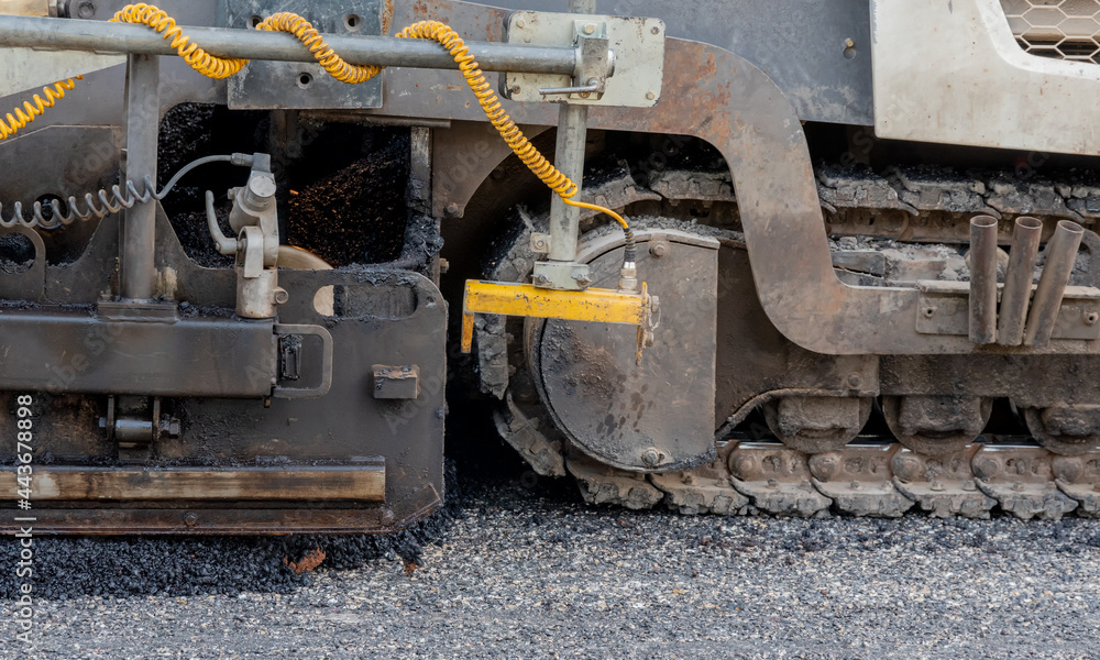 detail view of the tarring machine detail view of the tarring machine