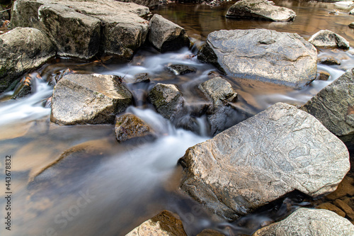 Water Flowing Into the Rocks