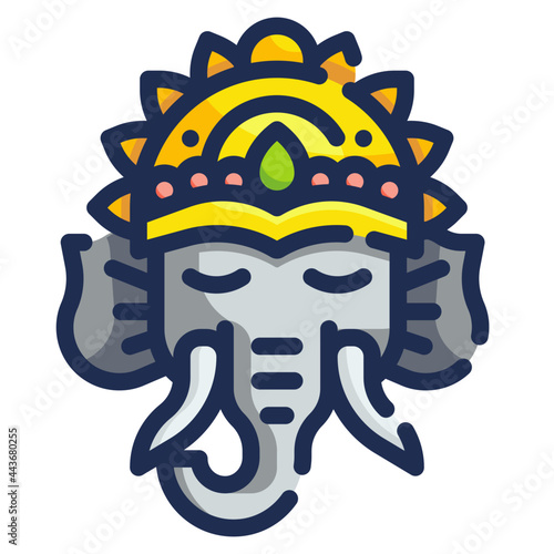 ganesha line icon