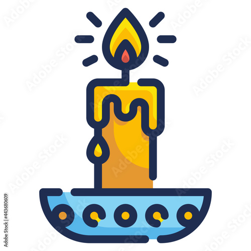 candle line icon