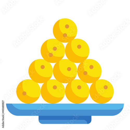 laddu flat icon photo