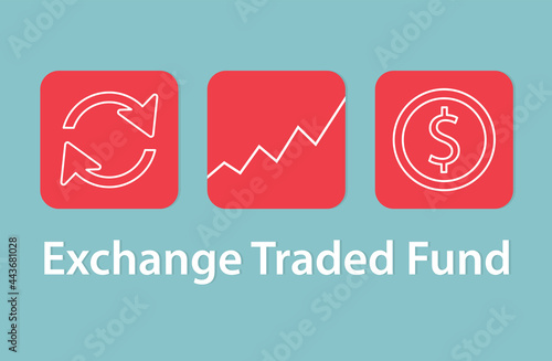 ETF Exchange-traded fund concept- vector illustration