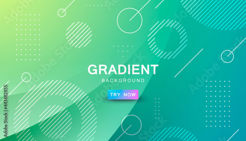 Blue and yellow gradient geometric shape background