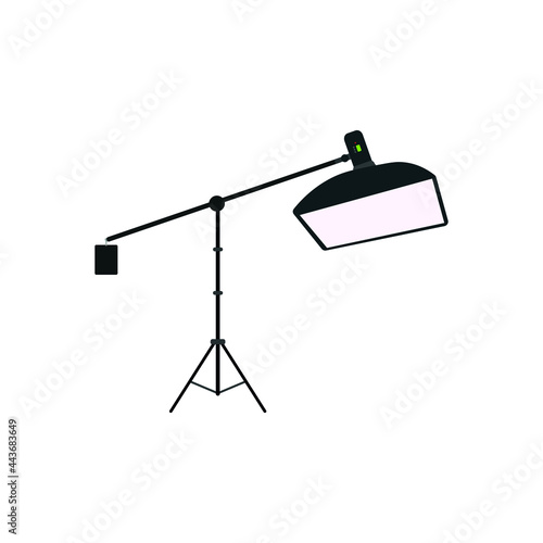 studio flash on giraffe, icon on white background