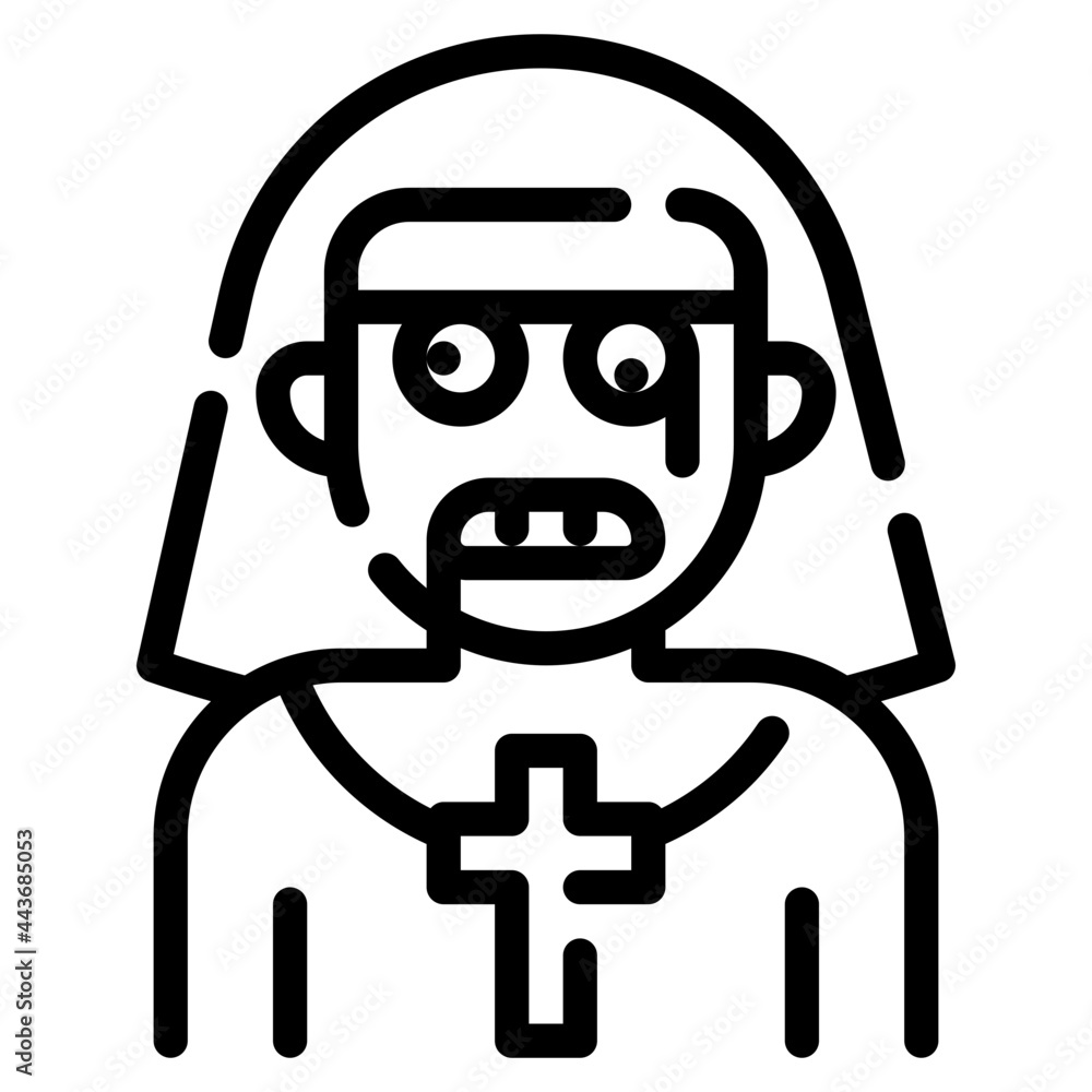 nun line icon nun line icon