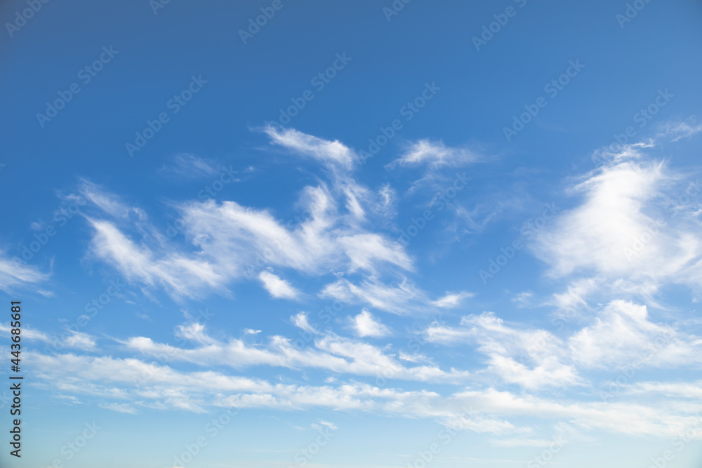 Blue tender sky with white clouds for background