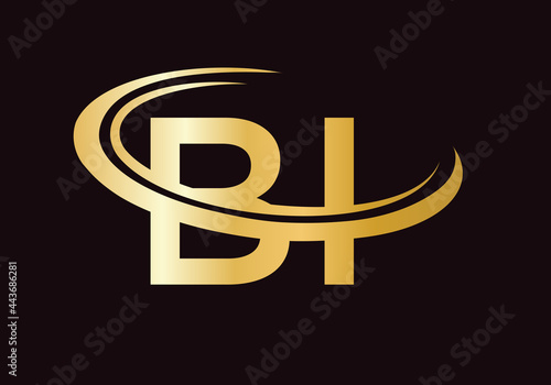 Initial Monogram Letter BI Logo Design Vector. BI logo design
