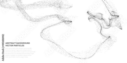 Abstract 3D image with particle flow movement